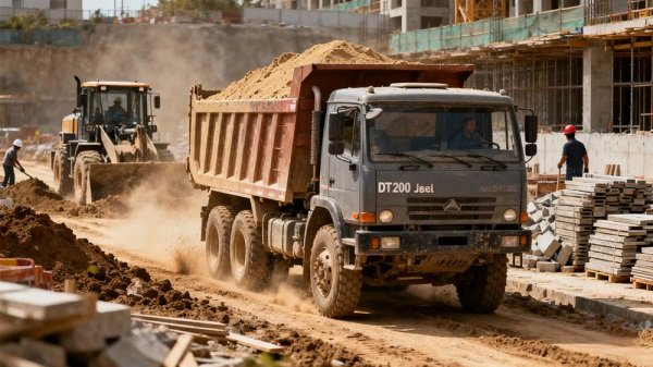 DT-200 Diesel Dump Truck on construction site